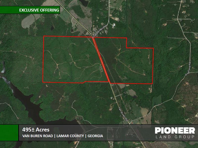 495 Acres Van Buren Road : Milner : Lamar County : Georgia