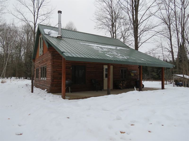 Cabin with 80 Acres and Mature Deer : Wittenberg : Marathon County : Wisconsin