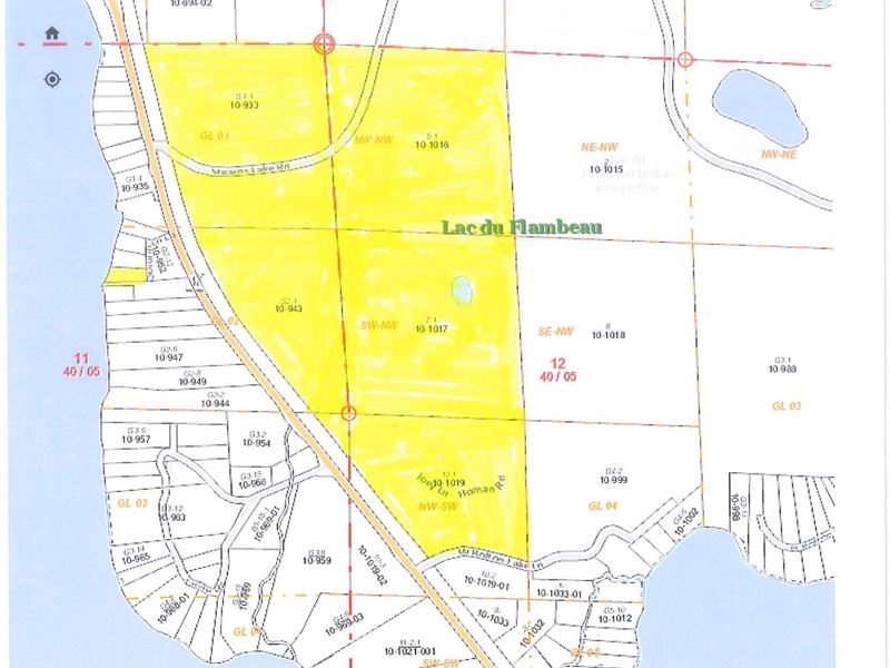 Rare Large Acreage Parcel : Lac Du Flambeau : Vilas County : Wisconsin