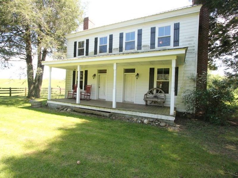 Historic Home, Farm On Trout Stream : Rural Retreat : Wythe County : Virginia