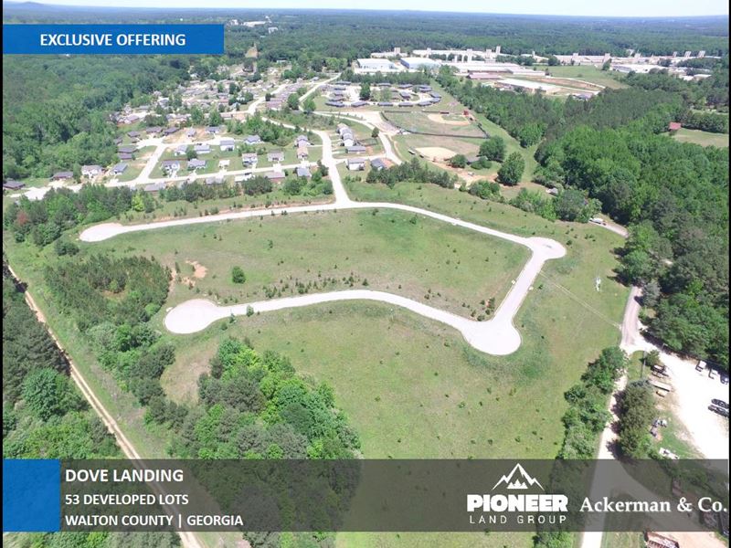 53 Developed Lots, Dove Landing : Social Circle : Walton County : Georgia