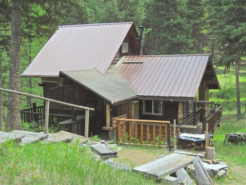 Secluded Cabin Engulfed in Meadows : Marion : Flathead County : Montana