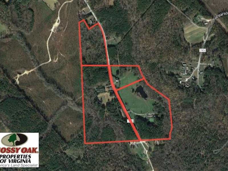 60.48 Acres of Farm and Hunting La : White Plains : Brunswick County : Virginia