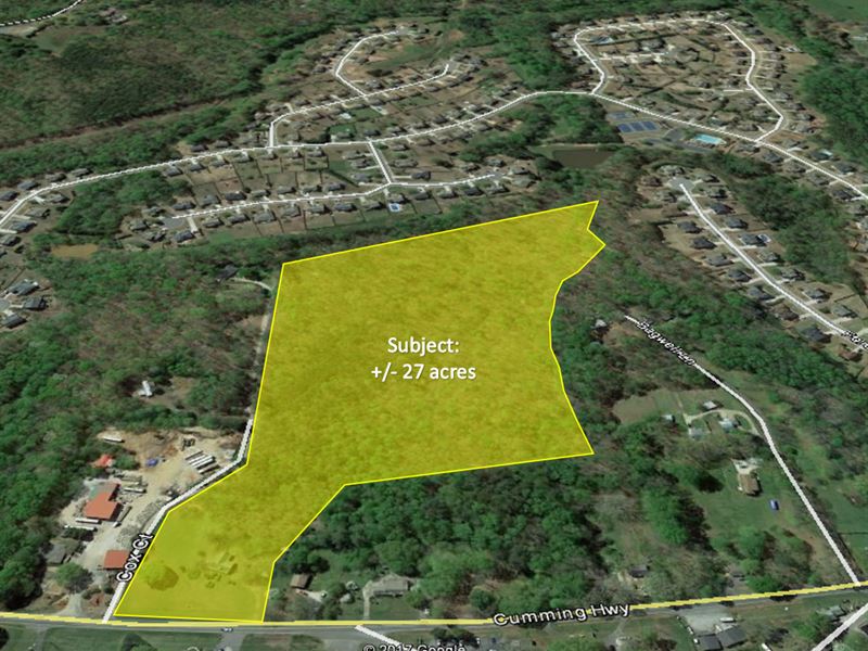 27 Acres Of Residential Land : Canton : Cherokee County : Georgia