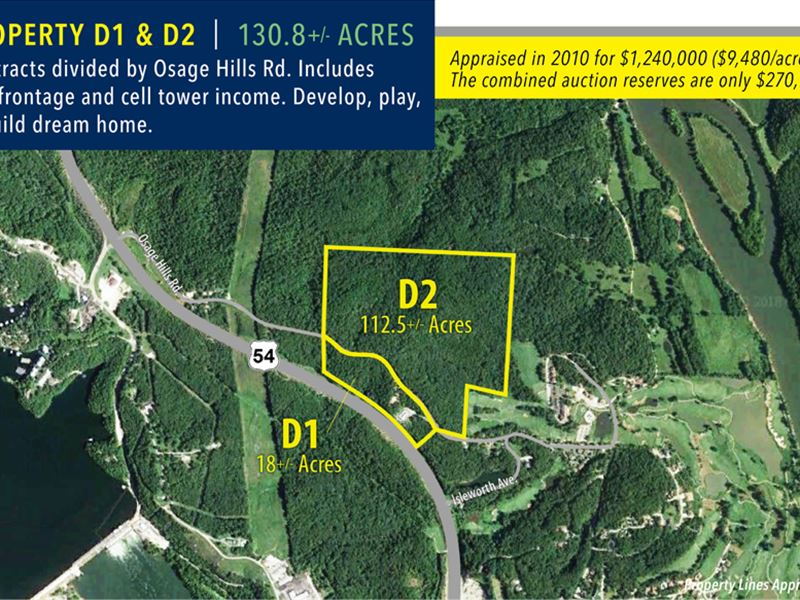 Property D Undeveloped Acreage : Lake Ozark : Miller County : Missouri
