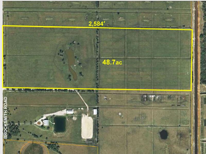 48.7 Ac Fenced Pasture : Fort Pierce : Saint Lucie County : Florida