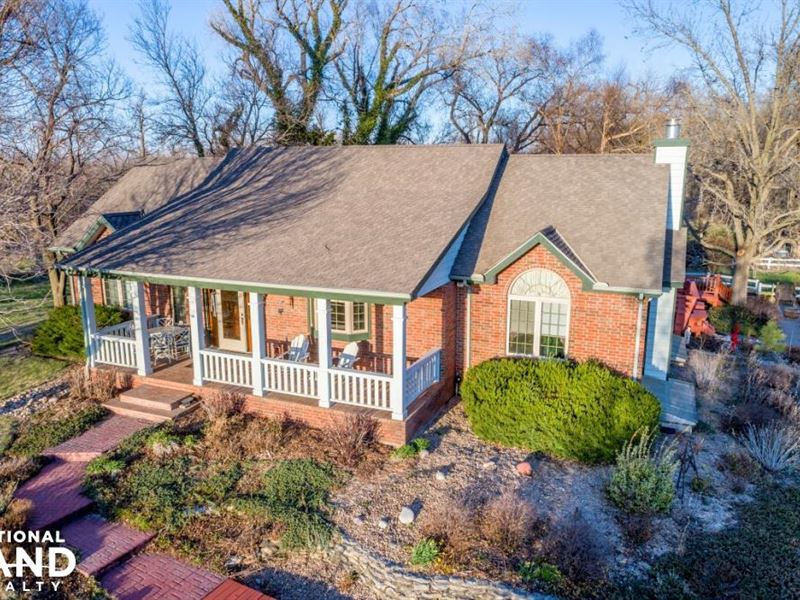 Reno County Home With 36 Acres Ranch for Sale in Buhler, Reno County