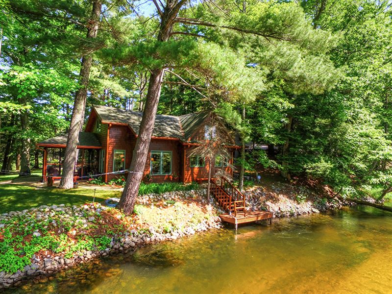 Awesome River Front with Bungalow : Manistee : Manistee County : Michigan