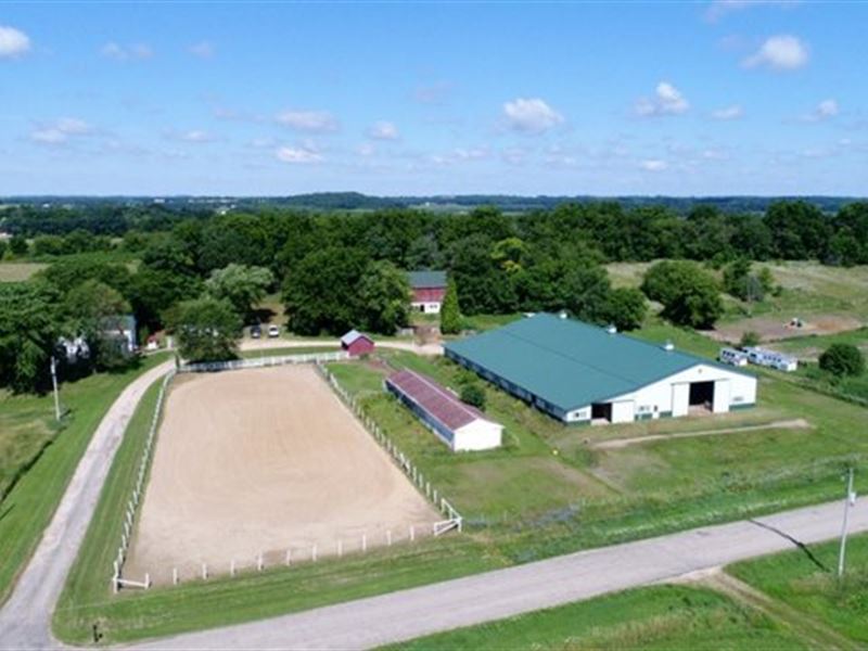 Amazing 87 Acres with Horse Arena : Marshall : Dane County : Wisconsin