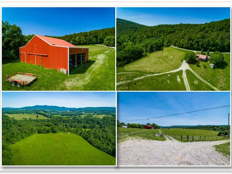 86+ Ac Wolf River Frontage, Barns : Pall Mall : Fentress County : Tennessee
