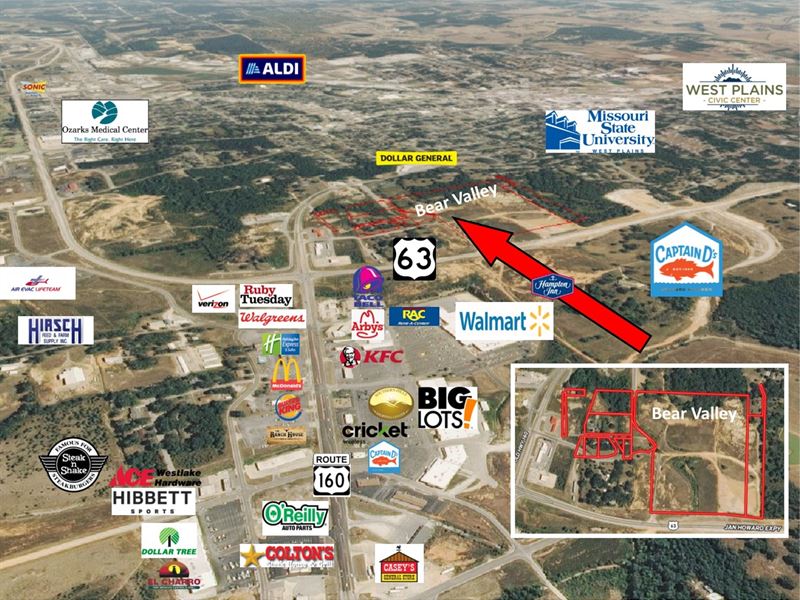 Commercial Property in MO Ozarks : West Plains : Howell County : Missouri