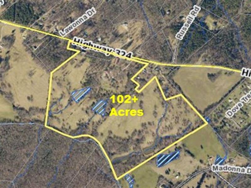 102 Acre Horse Farm with Home : Rock Hill : York County : South Carolina