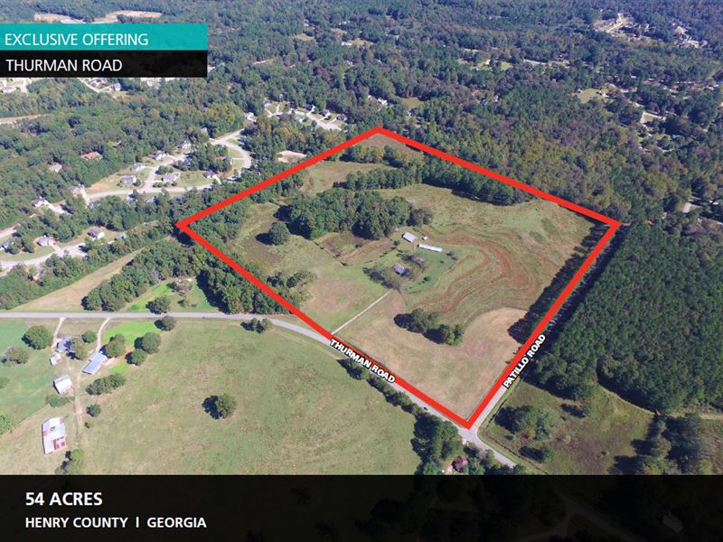 54 Acres Thurman Road, Henry County : Stockbridge : Henry County : Georgia