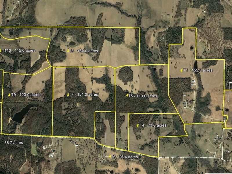 Wolf Creek Ranch Divided 11 Tracts : Gainesville : Cooke County : Texas