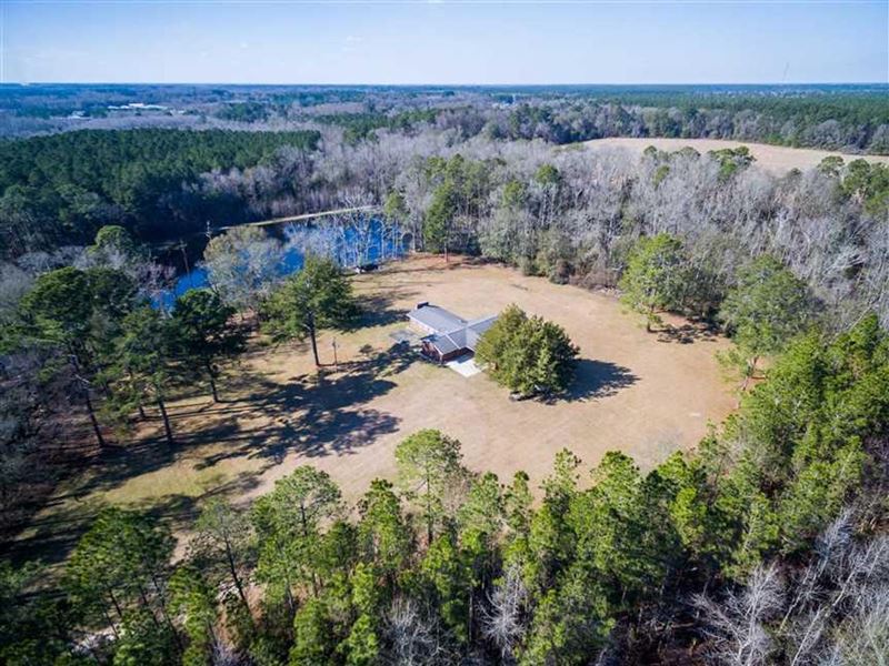 Pond House with Timberland : Glennville : Tattnall County : Georgia