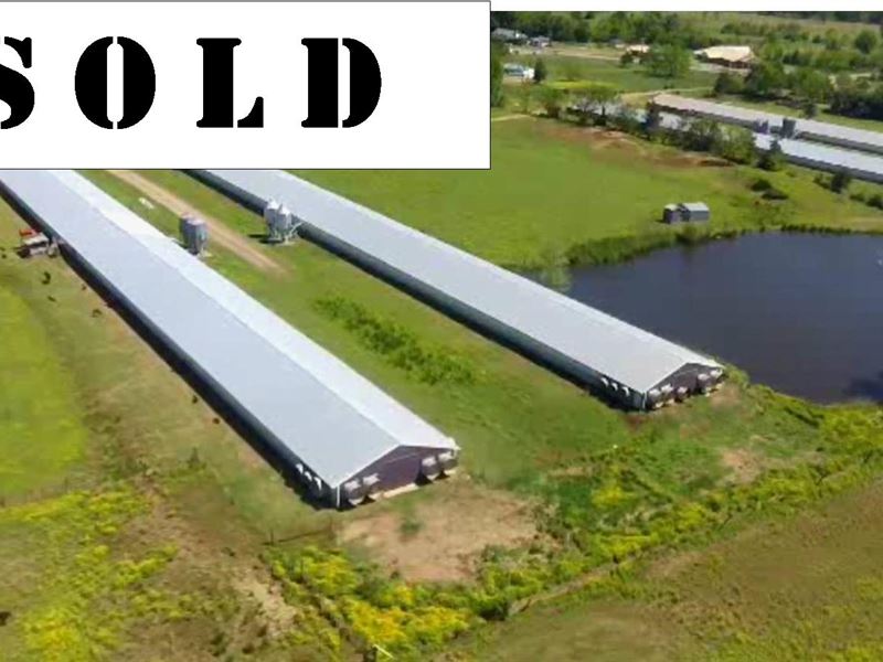 Four House Broiler Farm with 30 Ac : Rover : Yell County : Arkansas