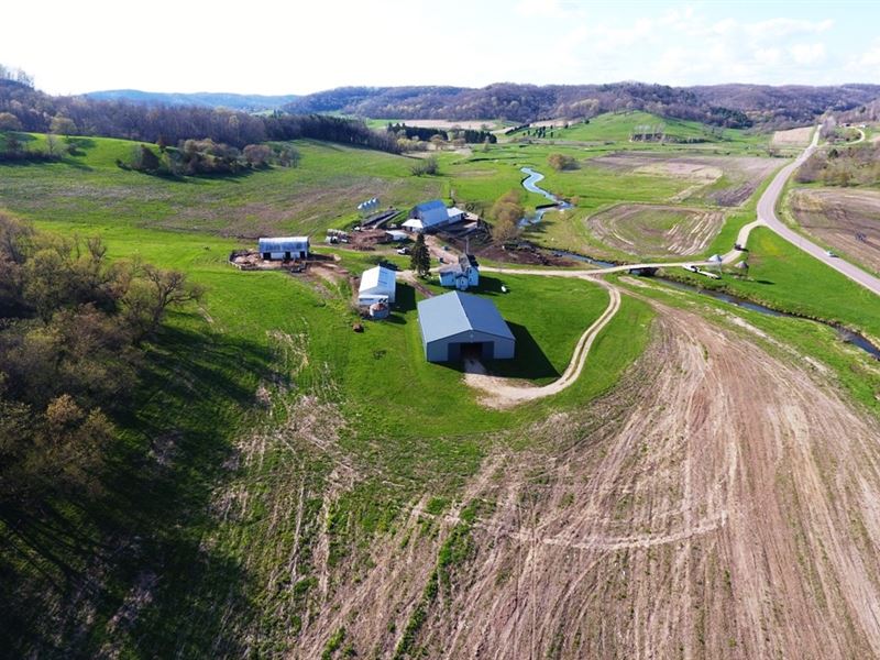 Bear Creek Farm Ranch for Sale in La Farge, Vernon County, Wisconsin