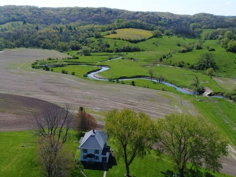 Amazing Farm On Mill Creek : Ridgeway : Iowa County : Wisconsin