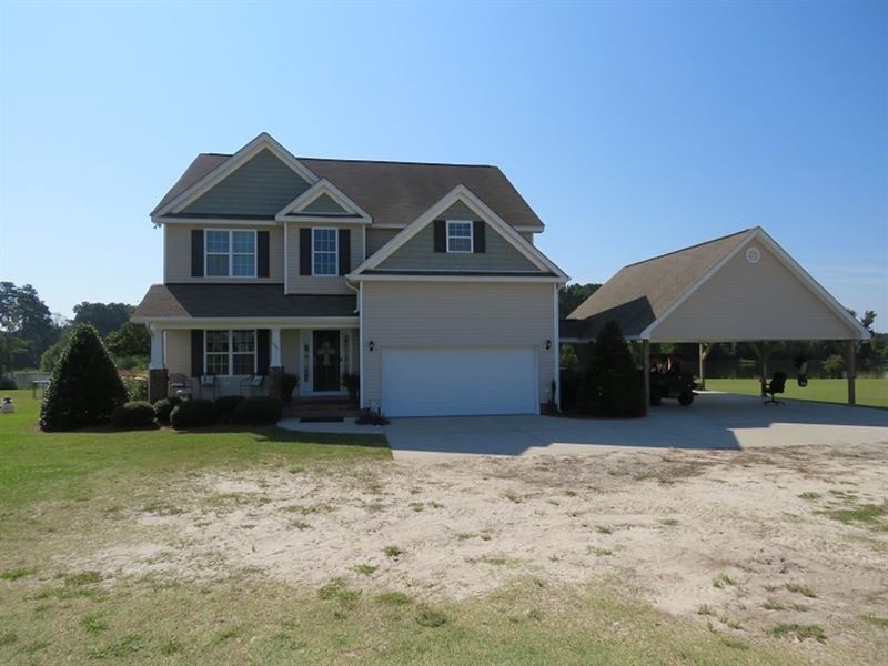 24 Acres with Home and Recreational : Orrum : Robeson County : North Carolina