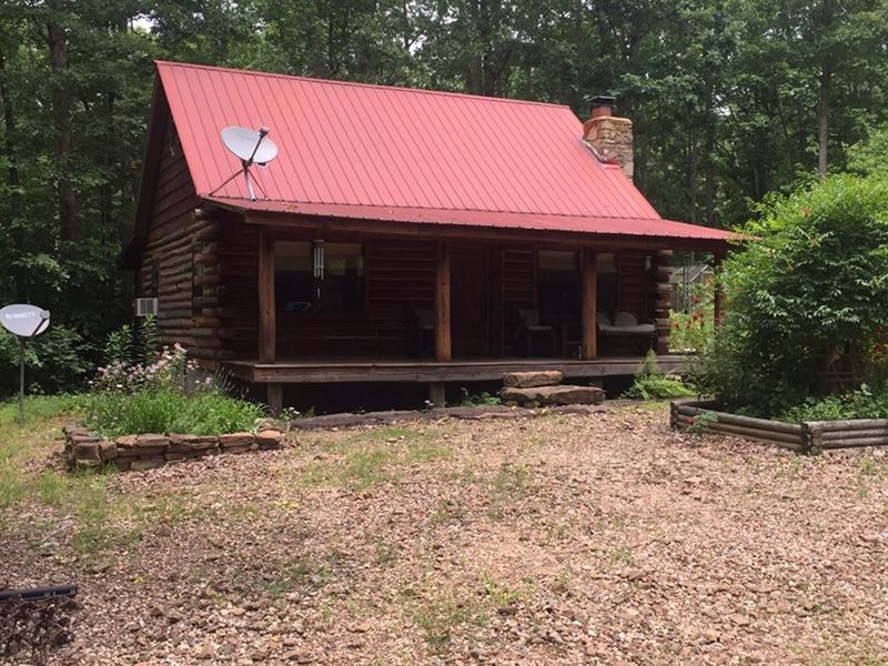 Arkansas Log Cabin On 20 Acres : Leslie : Searcy County : Arkansas