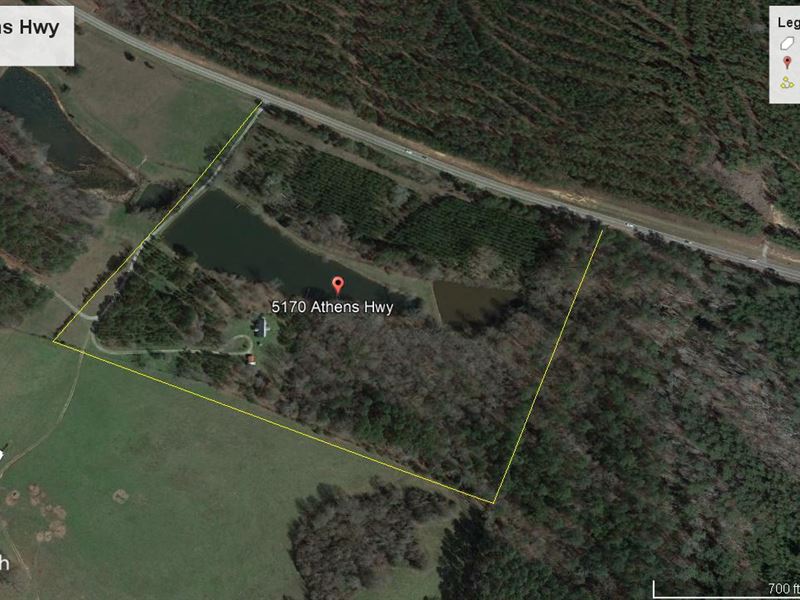 Home On 25 Acres Overlooking Pond : Greensboro : Greene County : Georgia