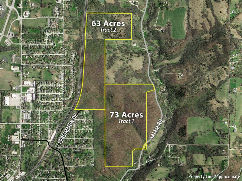 137 Acres +- Offered in Two Tracts : Excelsior Springs : Clay County : Missouri