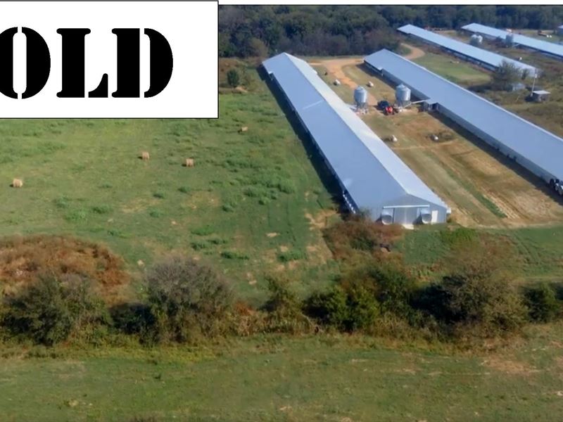 Oklahoma Broiler Farm with 2 Barns : Heavener : Le Flore County : Oklahoma