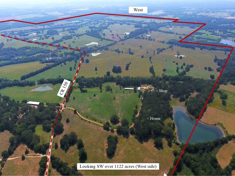 2147 Acres Mississippi Cattle Ranch : Okolona : Chickasaw County : Mississippi