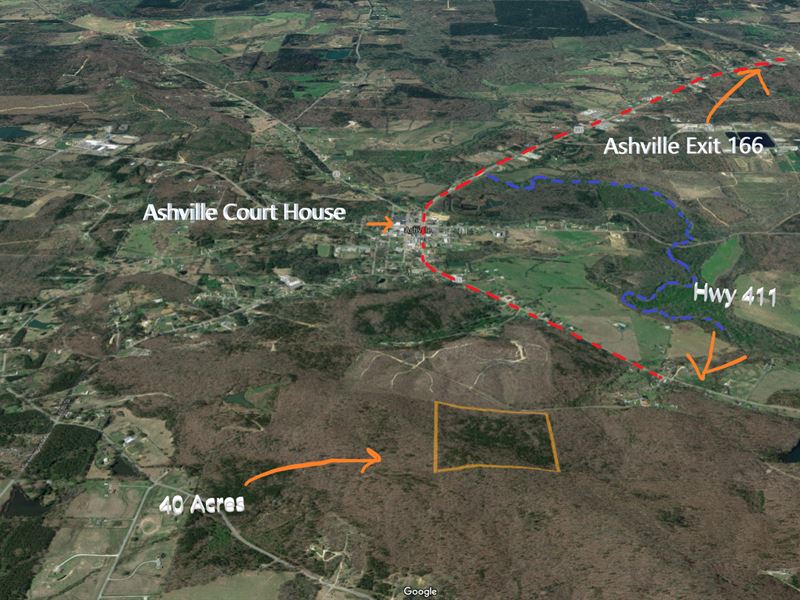 40 Acre Hunting Tract : Ashville : Saint Clair County : Alabama