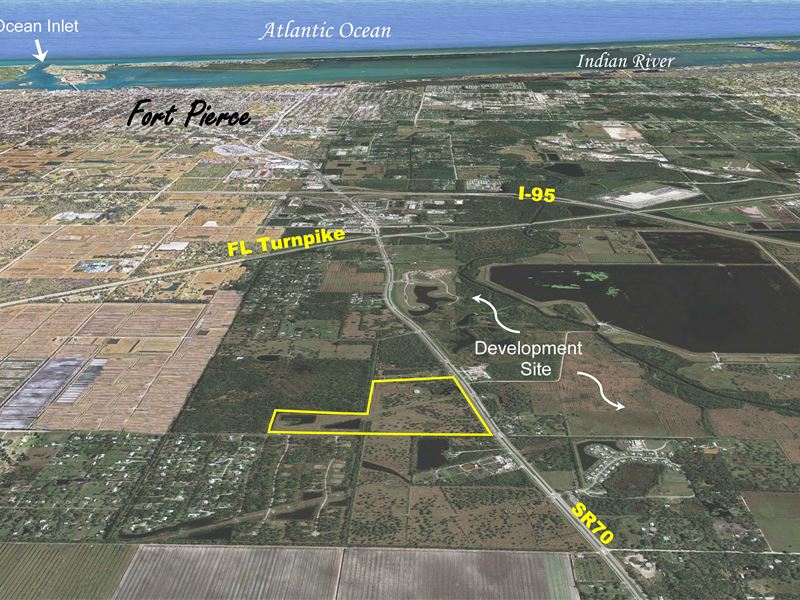 77 Ac Exceptional Development Site : Fort Pierce : Saint Lucie County : Florida