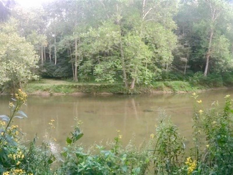Land on Little River in Floyd VA : Riner : Floyd County : Virginia