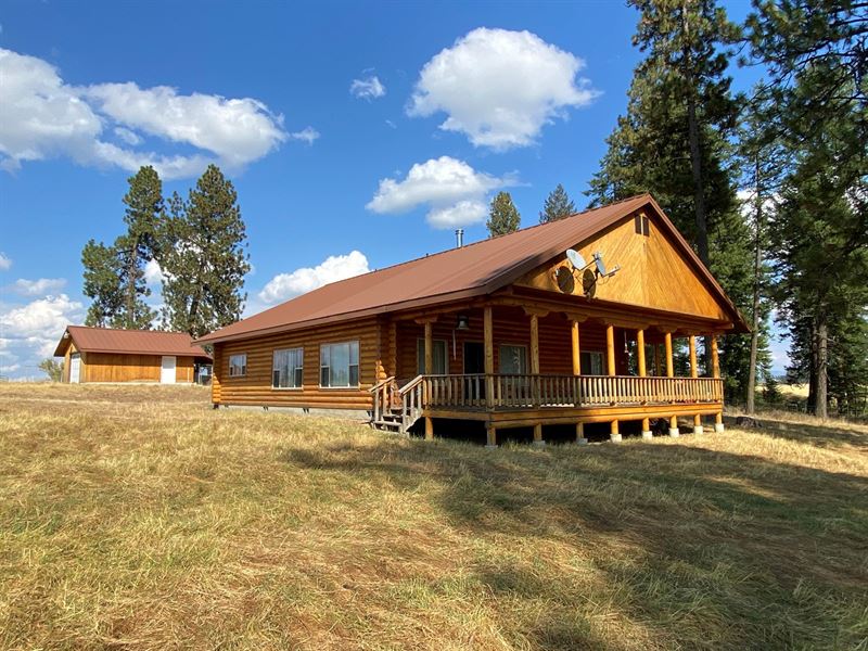 Log Home & Acreage Weippe Idaho : Weippe : Clearwater County : Idaho