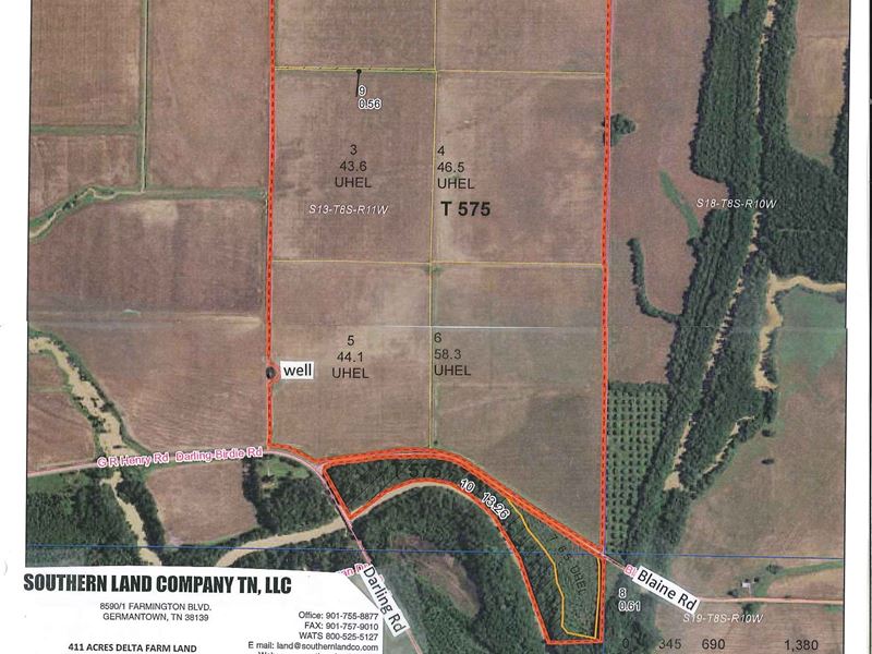 411 Acres Delta Farm Land : Darling : Quitman County : Mississippi