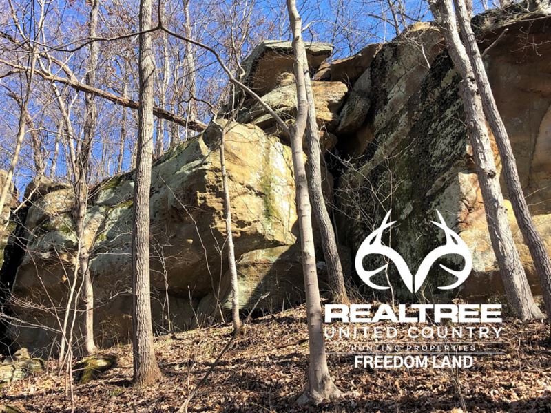 Athens County Land Rock Formations : Coolville : Athens County : Ohio