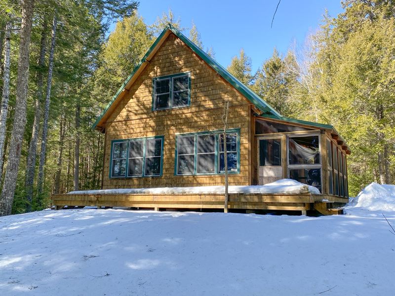 Post & Beam Cabin for Sale in Maine : Lakeville : Penobscot County : Maine