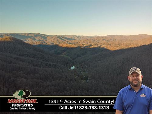139 Acres In Beautiful Conleys : Bryson City : Swain County : North Carolina