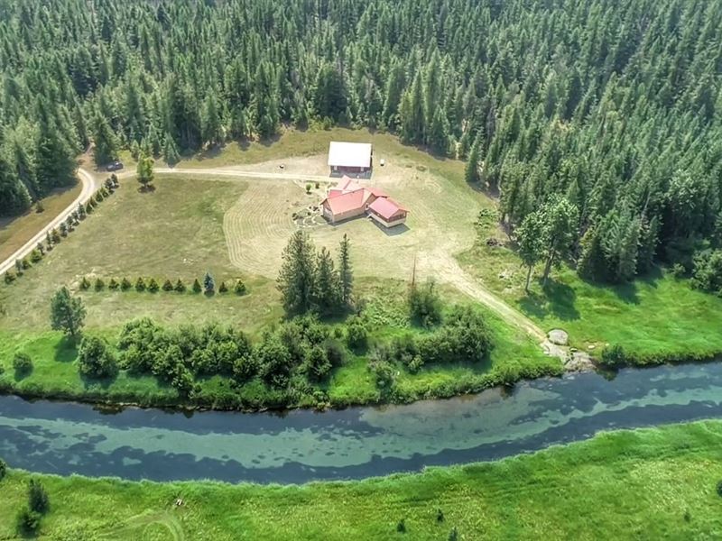 Pristine Bull River Frontage, Home : Noxon : Sanders County : Montana