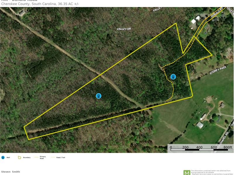 +36.35 Acres-Unrestricted Wooded : Cowpens : Spartanburg County : South Carolina