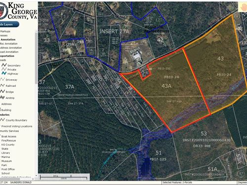 Wooded 40 Acres : King George : Virginia