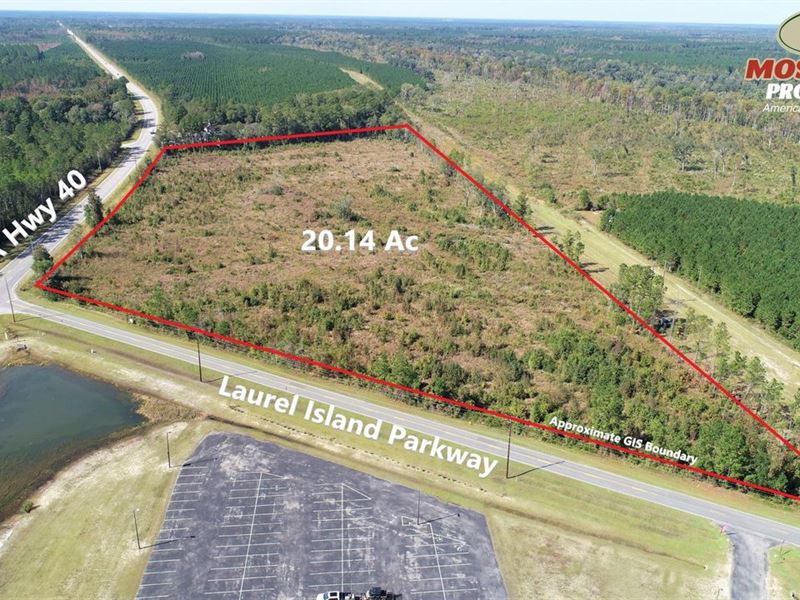 20.14 Ac GA Hwy 40 & Laurel Island : Kingsland : Camden County : Georgia