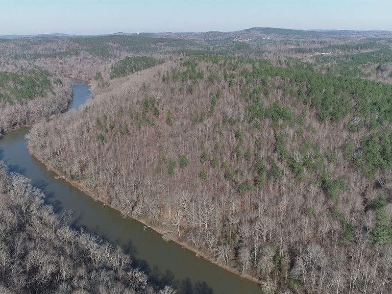 Tallapoosa River Fishing on 39 Ac : Delta : Randolph County : Alabama