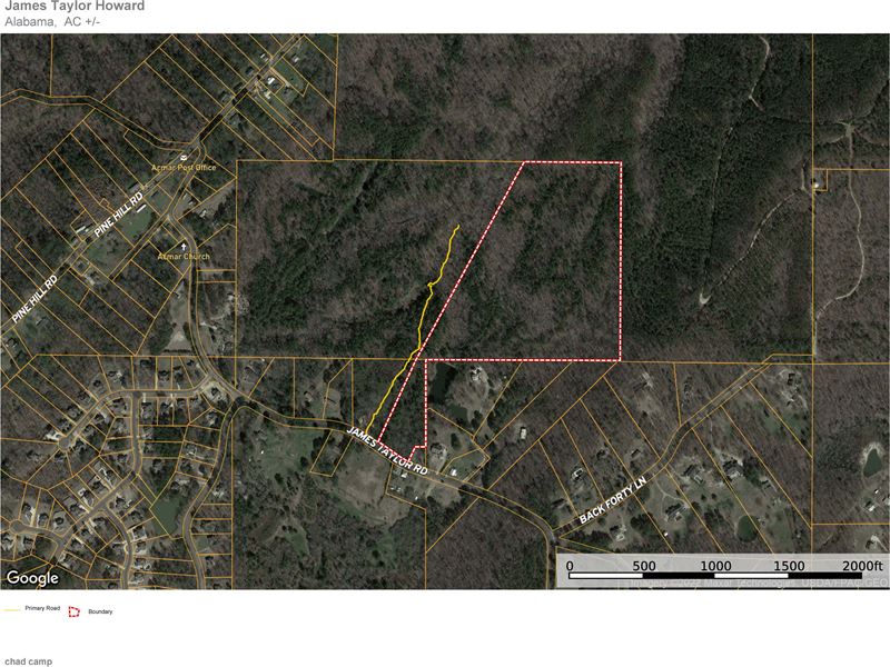 Near Birmingham, 35 Acres Home Site : Moody : Saint Clair County : Alabama