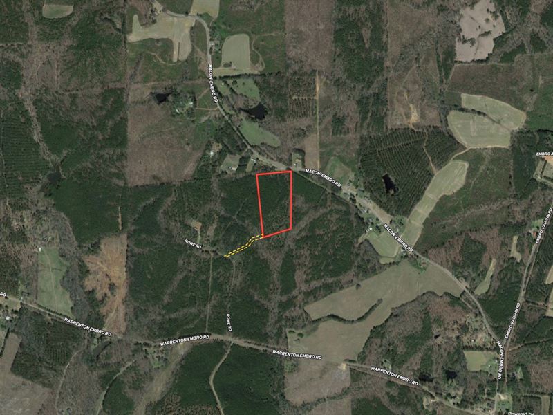 10.01 Acres Of Recreational & Resid : Warrenton : Warren County : North Carolina