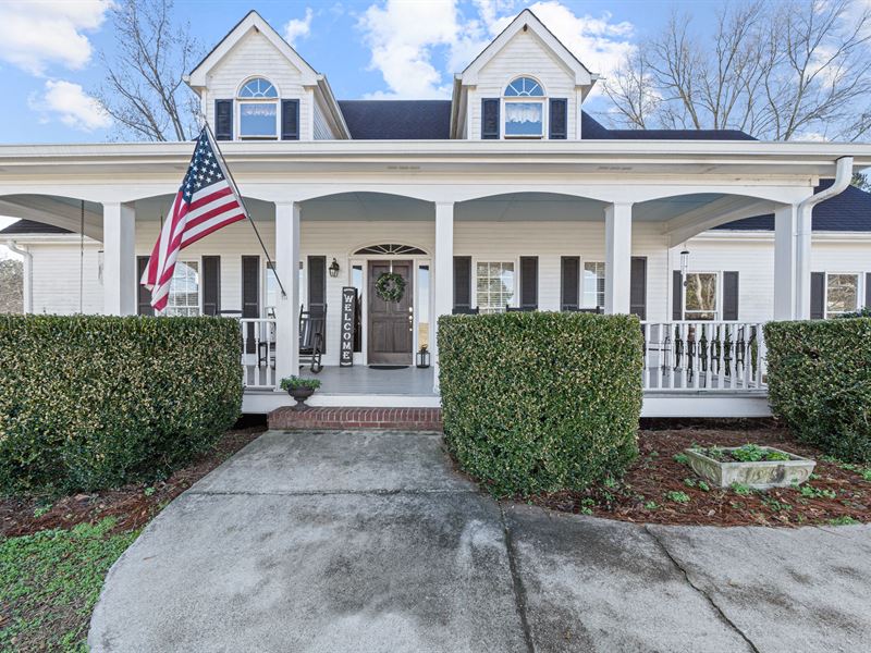 5Bd / 2Ba Home with 85 Acres : Madison : Morgan County : Georgia