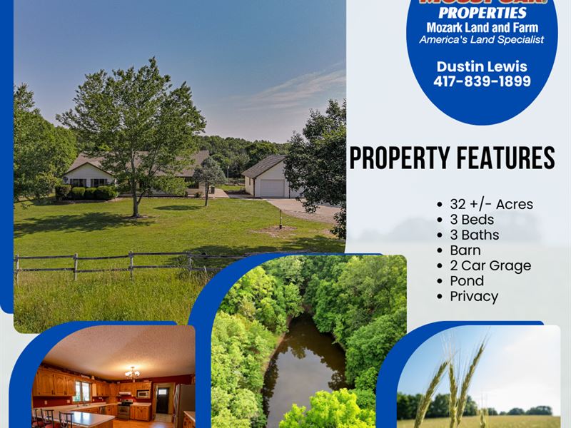 Beautiful Country Setting : Highlandville : Christian County : Missouri