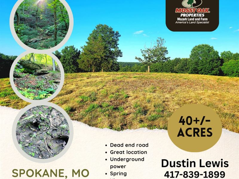 40 Acres in Spokane : Spokane : Christian County : Missouri