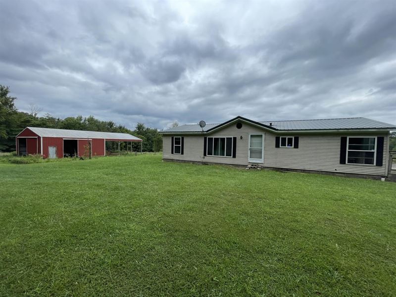 77 Acres with Home and Barns : Patricksburg : Owen County : Indiana
