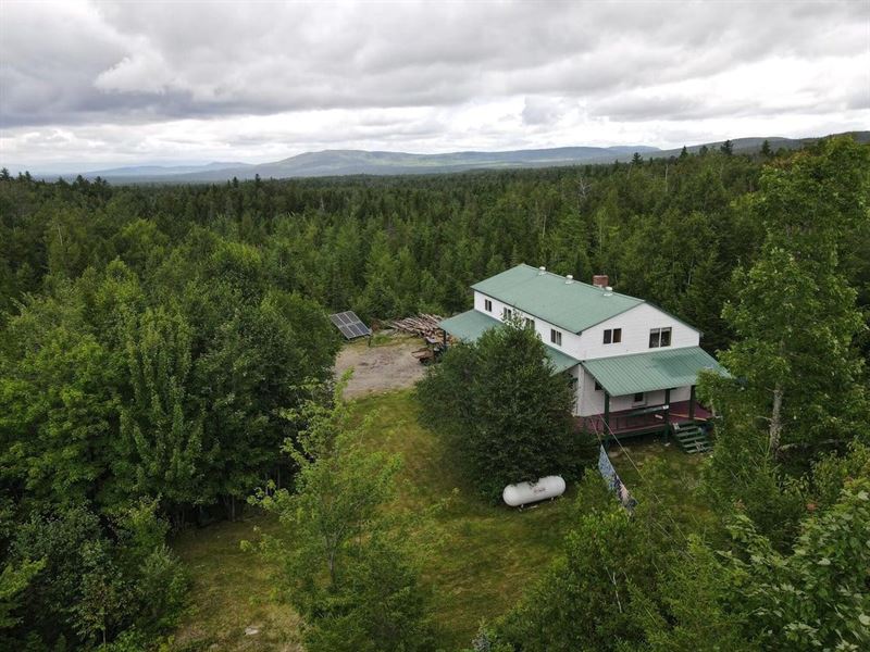 Off The Grid Home on 56 Acres : West Forks : Androscoggin County : Maine