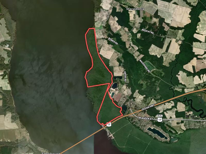 625 Acre Waterfro : Edenton : Chowan County : North Carolina