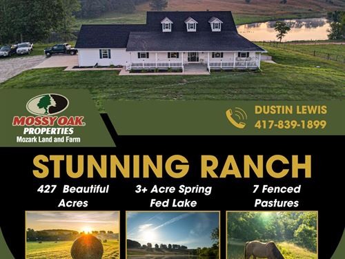 Stunning Ranch : Ava : Douglas County : Missouri